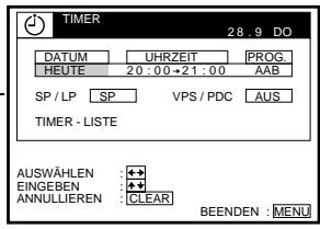 SONY SLV-SF990E - Menüdiagramm - 2