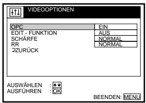 SONY SLV-SF990E - Hinweise zur OPC-Funktion (OPC = Optimum Picture Control) - 1