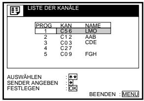 SONY SLV-SF990E - Verschieben von Programmpositionen - 8