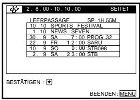 SONY SLV-SF990E - Überprüfen des Inhalts auf einem Videoband (Seite 92) - 2