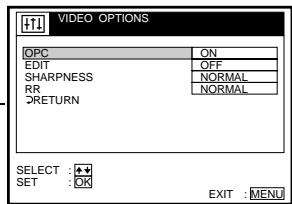 SONY SLV-SF990G - Menu chart - 2