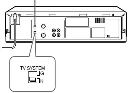 SONY SLV-SP70R - To select the TV system - 1