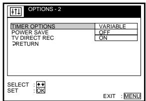 SONY SLV-SX100K - Changing menu options - 3