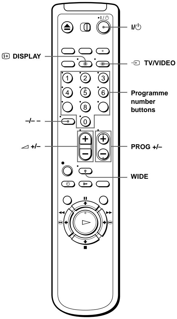 SONY SLV-SX100K - Using the remote commander - 2