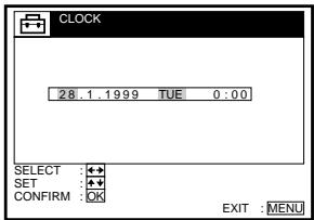 SONY SLV-SX40EG - Setting the clock - 8