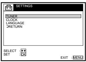 SONY SLV-SX40EG - Selecting a language - 4