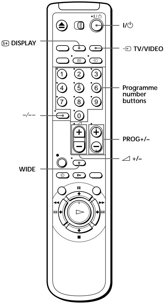 SONY SLV-SX40EG - Using the remote commander - 2