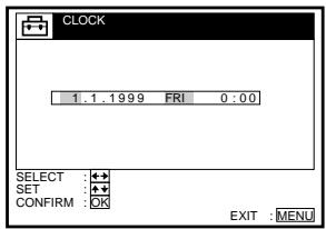 SONY SLV-SX40EG - Setting the clock - 6