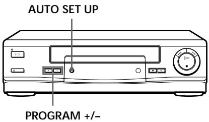 SONY SLV-SX40EG - Setting up the VCR with the Auto Set Up function - 1