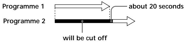 SONY SLV-SX40EG - When the timer settings overlap - 1
