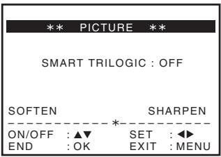 SONY SLV-SX730N - Adjusting the picture sharpness (Smart trilogic) - 2