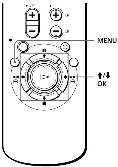 SONY SLV-SX80VC - Sélection de la langue d'affichage des menus - 1