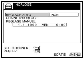SONY SLV-SX80VC - Réglage manuel de l'horloge - 4
