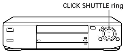 SONY SLV-X817ME - Using the CLICK SHUTTLE ring (SLV-X717 only) - 1
