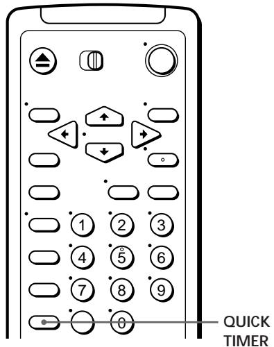 SONY SLV-X817ME - Recording TV programmes using the quick timer - 1