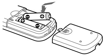 SONY SLV-X817ME - Inserting the batteries - 1