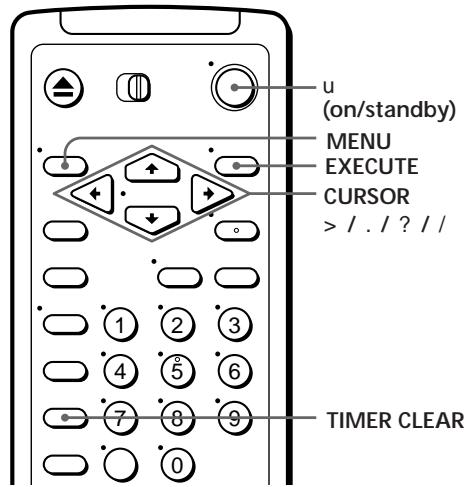 SONY SLV-X817ME - Checking/ changing/ cancelling timer settings - 1