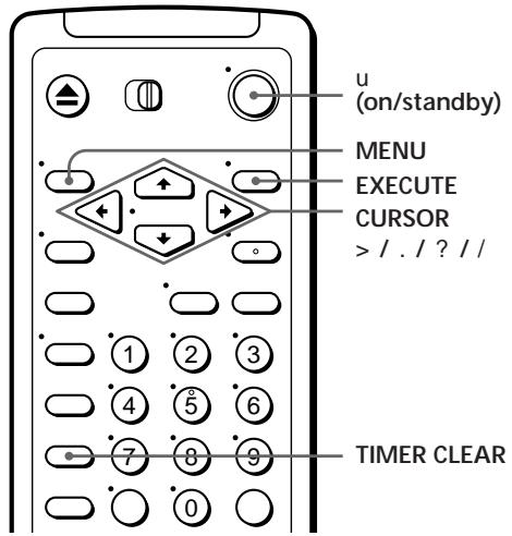 SONY SLV-X827MN - Checking/ changing/ cancelling timer settings - 1