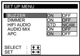 SONY SLV-X827MN - Changing menu options - 1