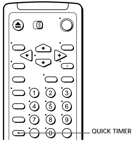 SONY SLV-X827MN - Recording TV programmes using the quick timer - 1