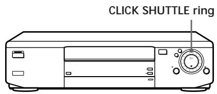 SONY SLV-X827MN - Using the Click SHUTTLE ring - 1