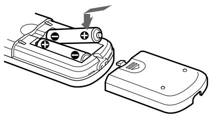 SONY SLV-X827MN - Inserting the batteries - 1