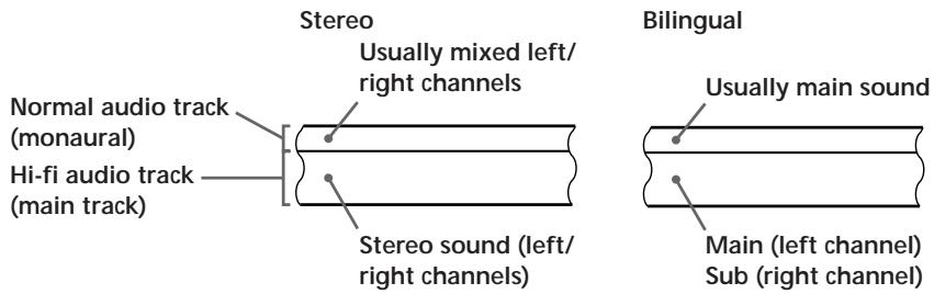 SONY SLV-X827MN - How sound is recorded on a video tape - 1