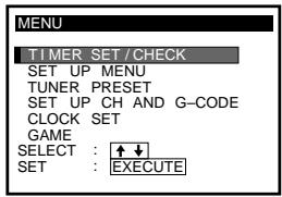 SONY SLV-X842ML - MENU - 1