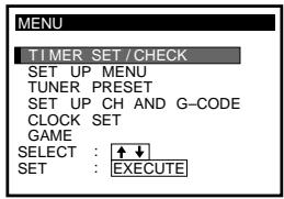 SONY SLV-X842ML - MENU - 1