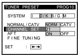 SONY SLV-X842ML - Presetting channels manually - 2