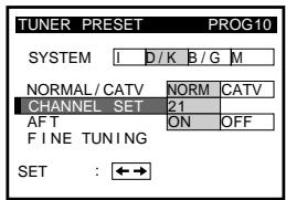 SONY SLV-X842ML - Presetting channels manually - 4