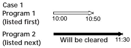 SONY SLV-X842ML - When the timer settings overlap - 1