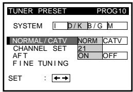 SONY SLV-X842ML - Presetting channels manually - 3