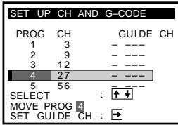 SONY SLV-X842ML - Setting the guide channels - 4