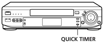 SONY SLV-X847ML - Recording TV programmes using the quick timer - 1