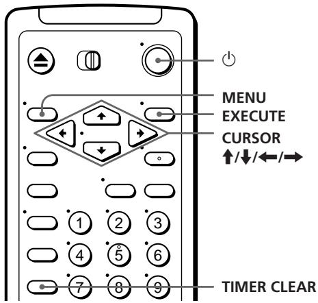 SONY SLV-X847ML - Checking/ changing/ cancelling timer settings - 1