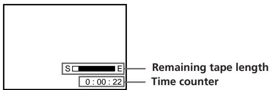 SONY SLV-X847ML - To check the remaining tape length (except for NTSC recorded tapes) - 1