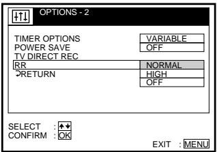 SONY SLV-X9G - To use the Reality Regenerator (RR) function - 1