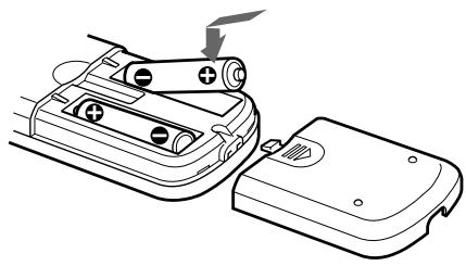 SONY SLV-X9N - Inserting the batteries - 1