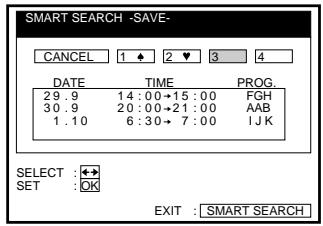 SONY SLV-X9N - To assign a memory number after recording - 3