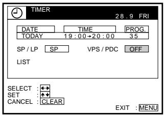SONY SLV-X9N - Press  TIMER. - 5