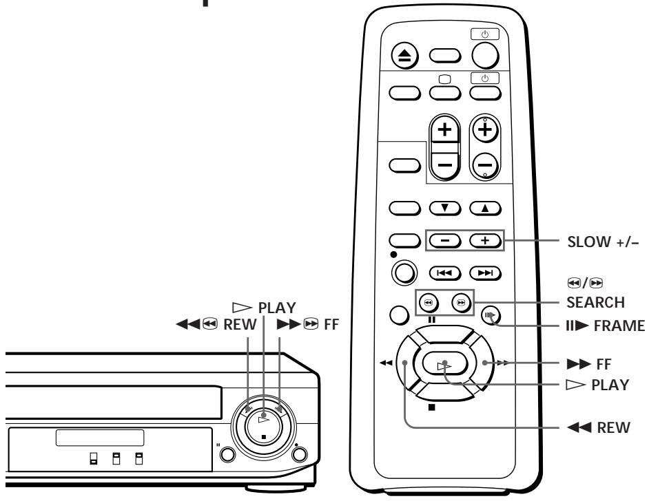 SONY SLV-XA37ME - Playing/searching at various speeds - 1