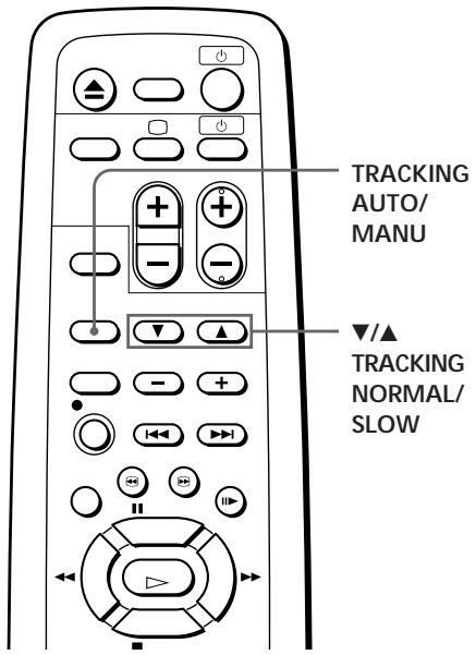 SONY SLV-XA37ME - Adjusting the tracking - 1