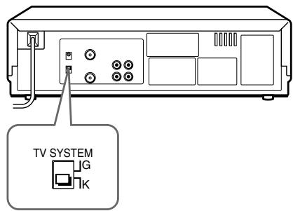 SONY SLV-XA37PS - To select the TV system - 1