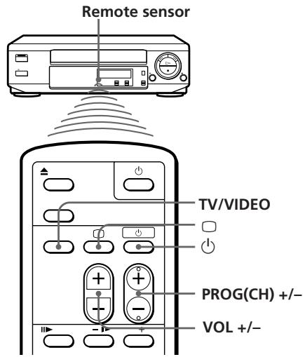 SONY SLV-XF245SV - Using the remote commander - 1