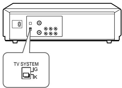 SONY SLV-XF245SV - Selecting the TV system - 1