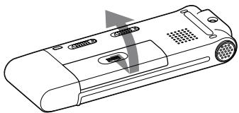 SONY ICD-UX60 - De batterijplaatsen - 1