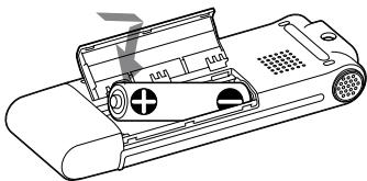 SONY ICD-UX60 - Inserting the battery - 2