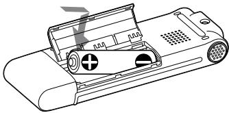 SONY ICD-UX60 - Insertion de la pile - 2