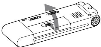 SONY ICD-UX70 - Inserting the battery - 1